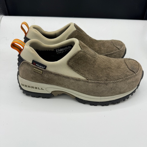 Merrell Polar Moc Waterproof Suede Thinsulate Slip On Outdoor Shoes - Picture 1 of 9